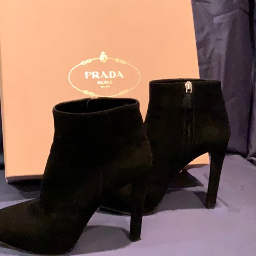 Prada Suede Platform Booties sz 7